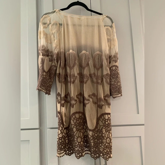 XCVI Ombré Embroidered Lace over Sweater Knit Dress - Picture 5 of 7